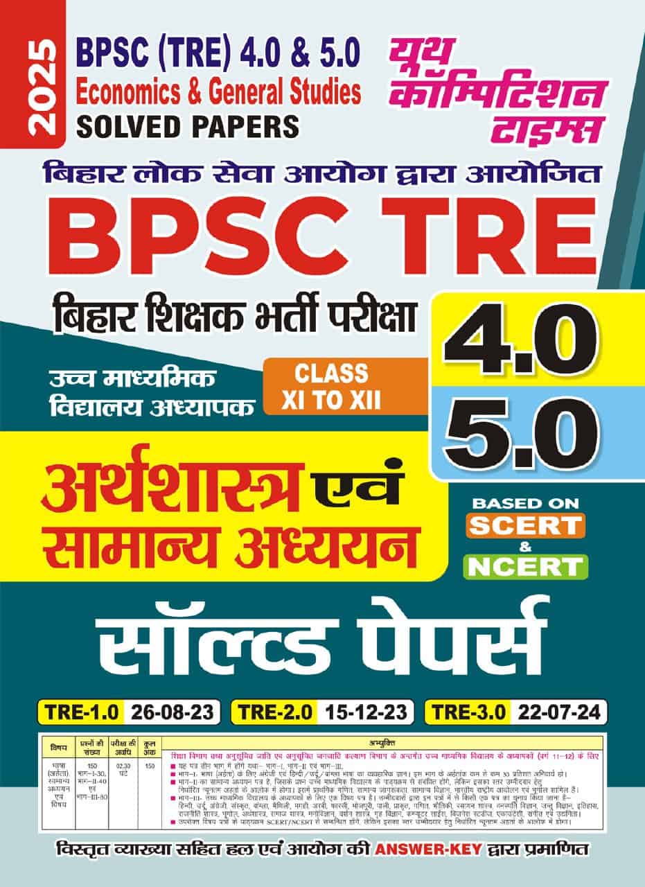 YCT 2025 BPSC TRE 4.0 & 5.0 ECONOMICS Class 11 & 12 Solved Papers [Hindi Medium]