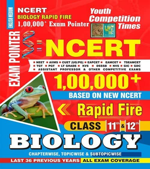 YCT 2025 NCERT Class 11 & 12 BIOLOGY Rapid Fire 1,00,000 Exam Pointer [English Medium]