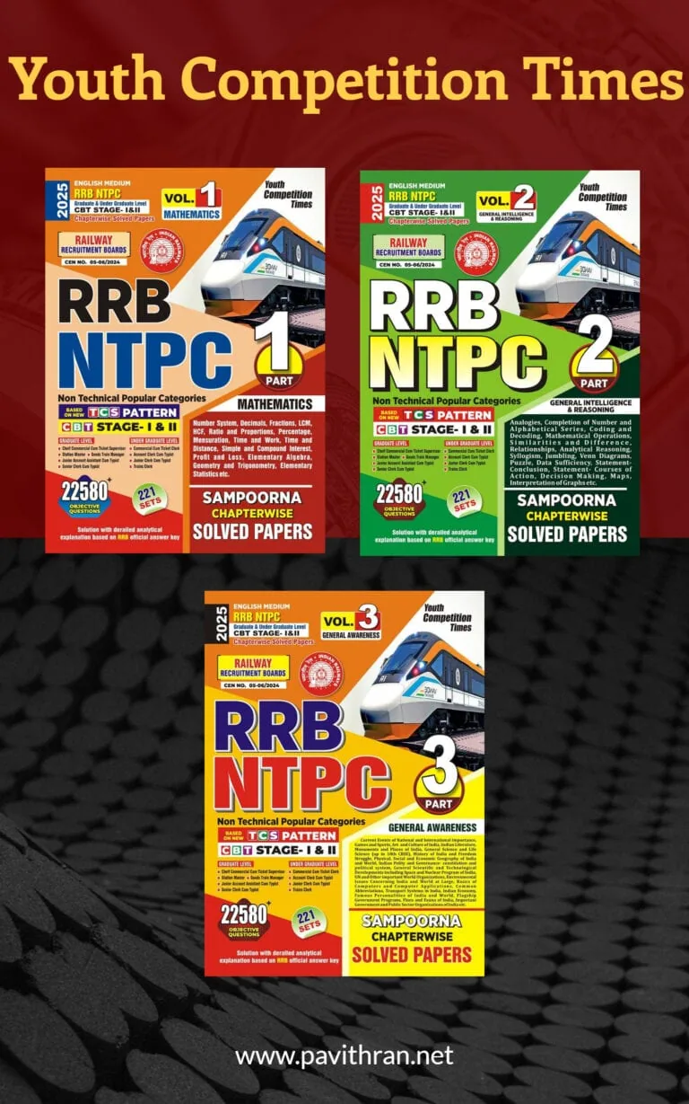 YCT 2025 RRB NTPC Sampoorna Solved Papers (3 Volumes) - English Medium