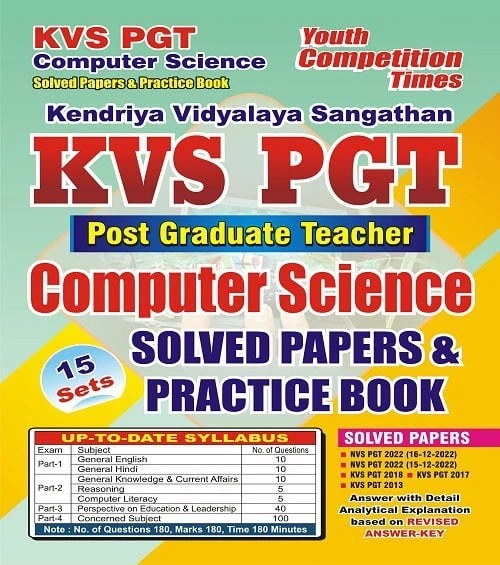 YCT 2023 KVS PGT Computer Science Solved Papers & Practice Book [English Medium]