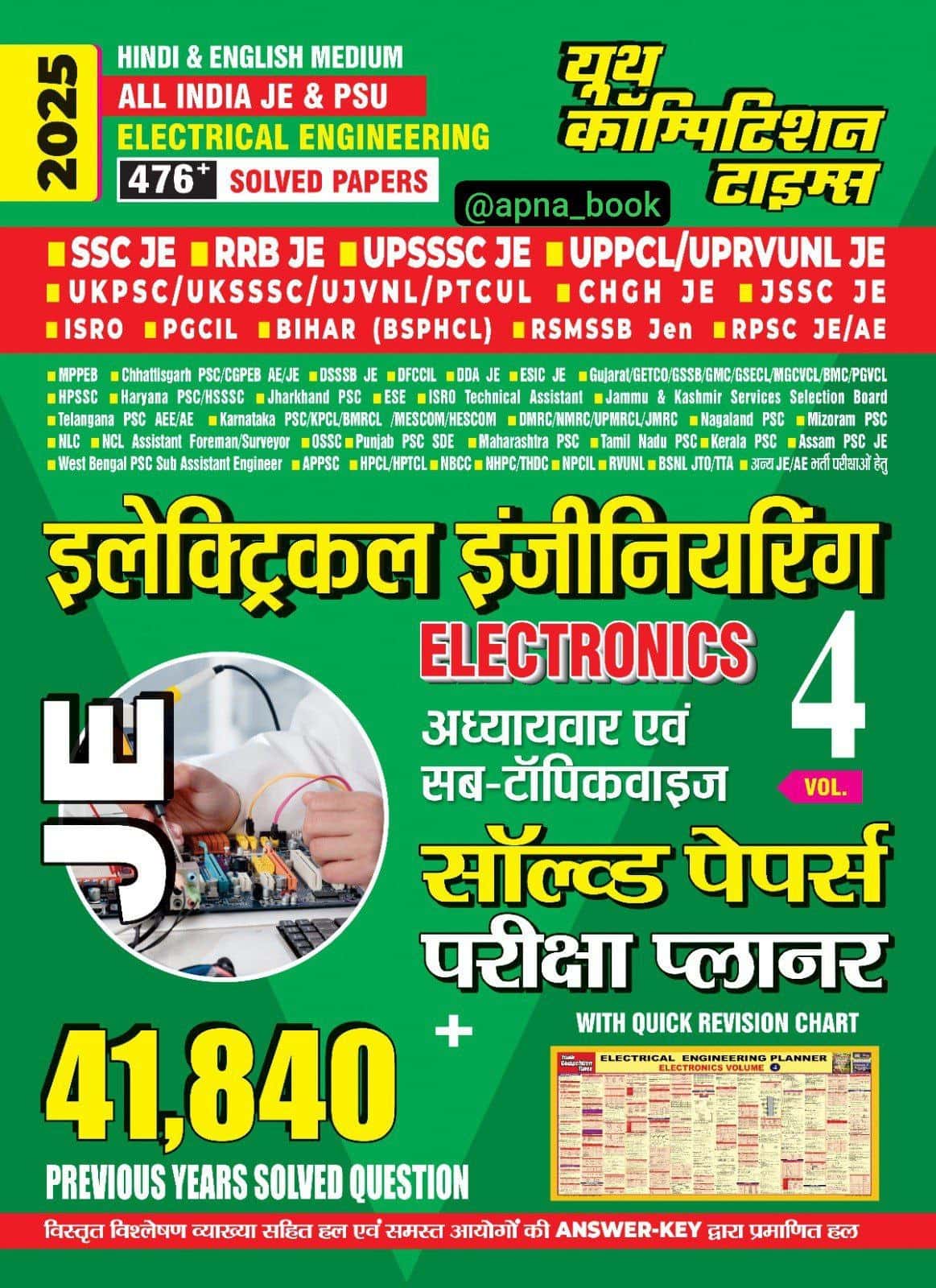 YCT 2025 All India JE & PSC Electrical Engineering Solved Papers Volume-4 [Bilingual]