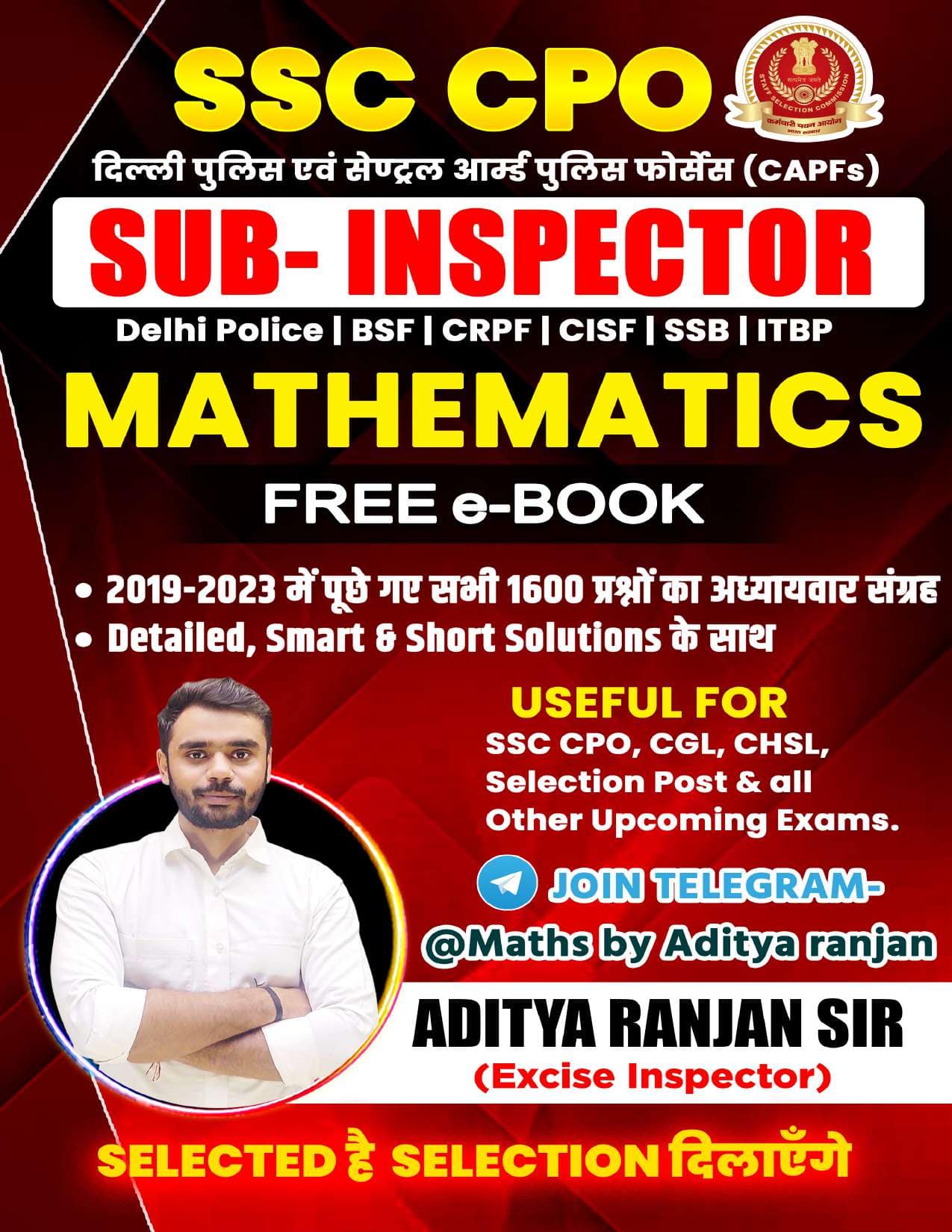 SSC CPO Complete Maths Book - Aditya Ranjan [Bilingual]