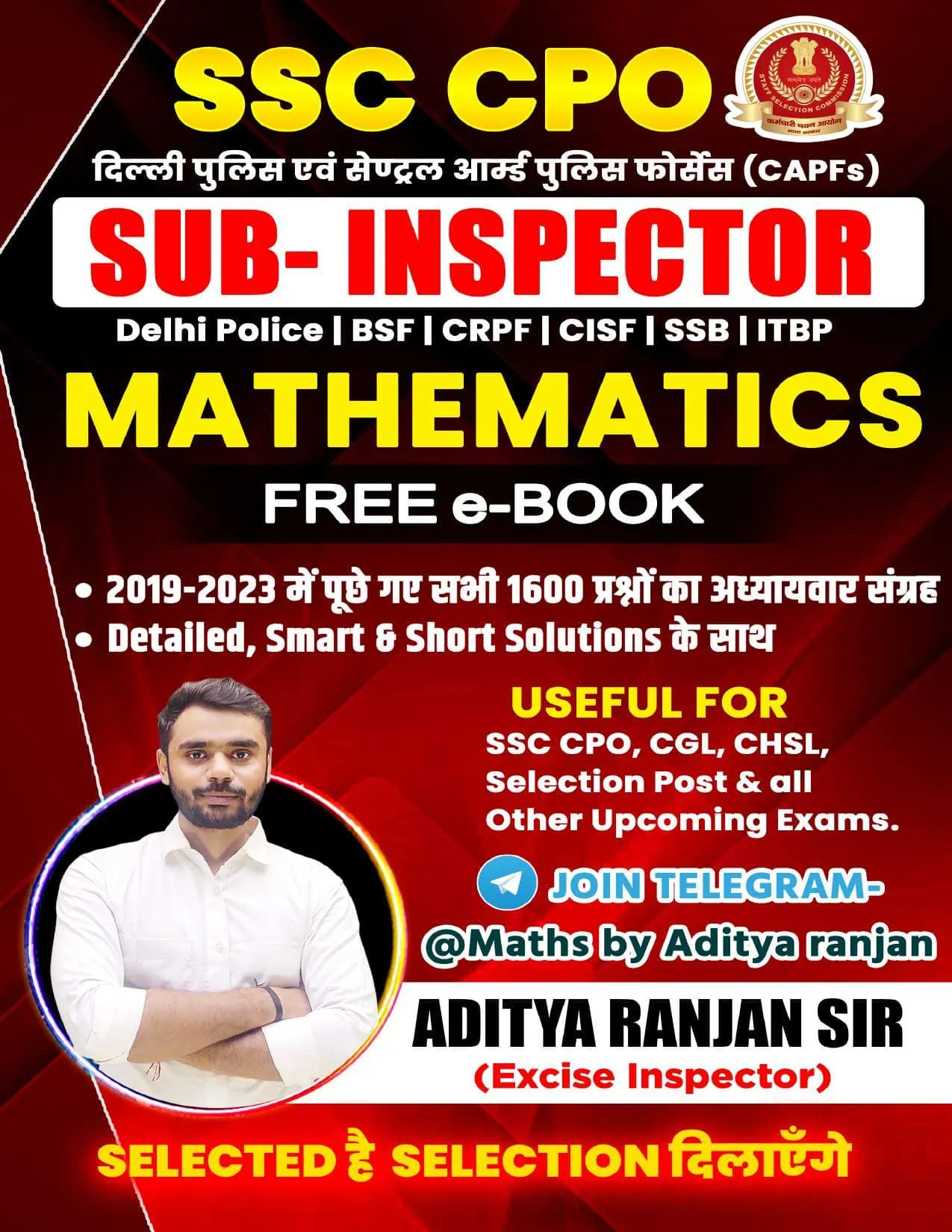 SSC CPO Complete Maths Book - Aditya Ranjan [Bilingual]