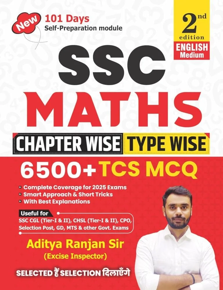 SSC MATHS Chapterwise 6500+ TCS MCQs by Aditya Ranjan Sir - 2nd Edition [English Medium]