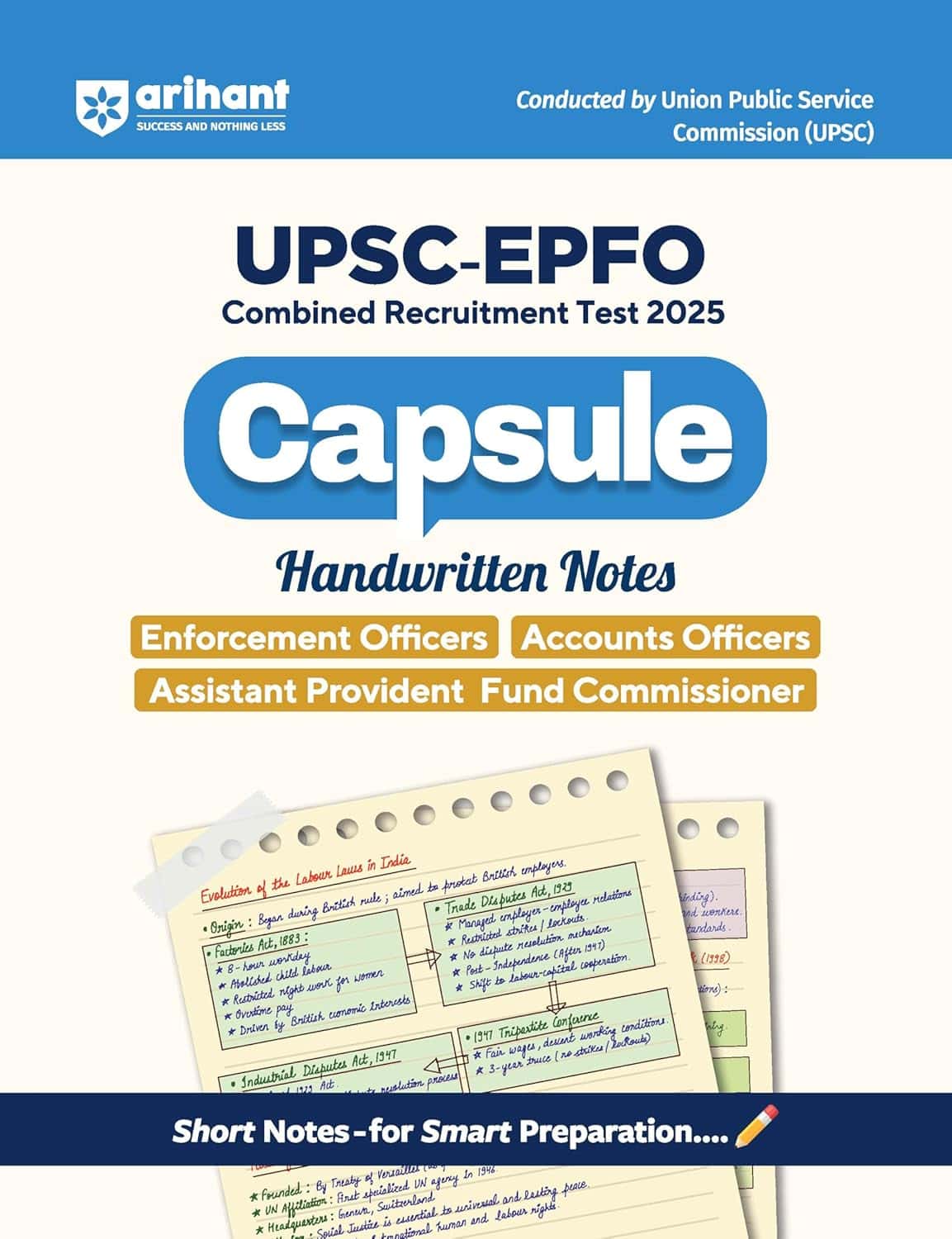 Arihant UPSC EPFO Capsule Handwritten Notes 2025