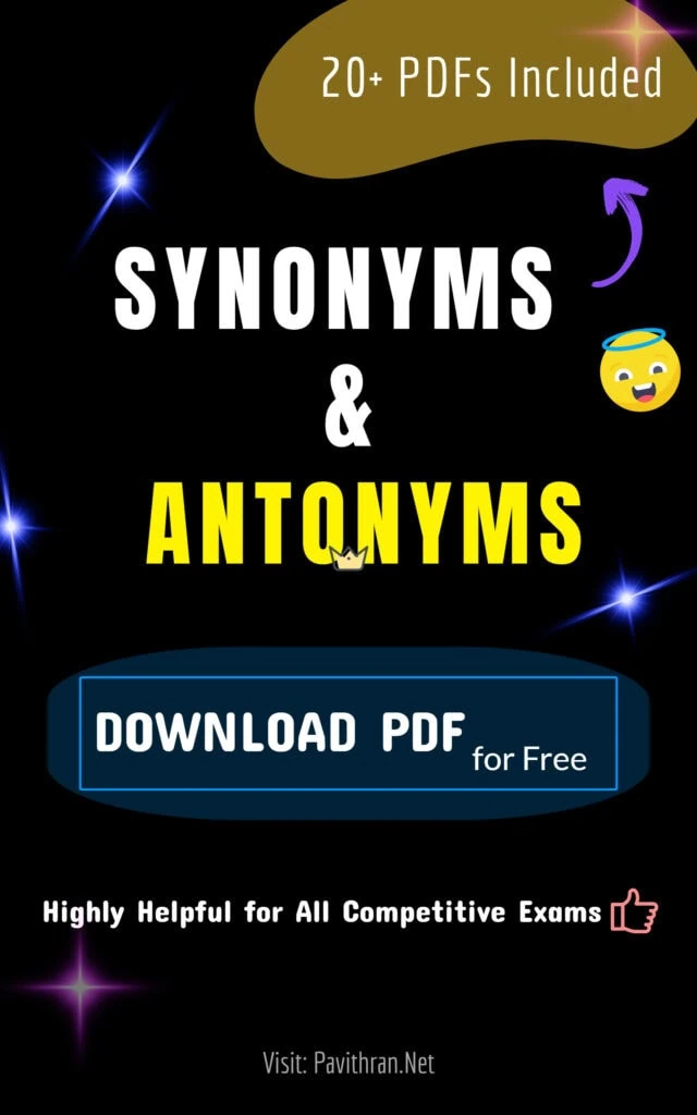Synonyms & Antonyms PDF - Download for Free