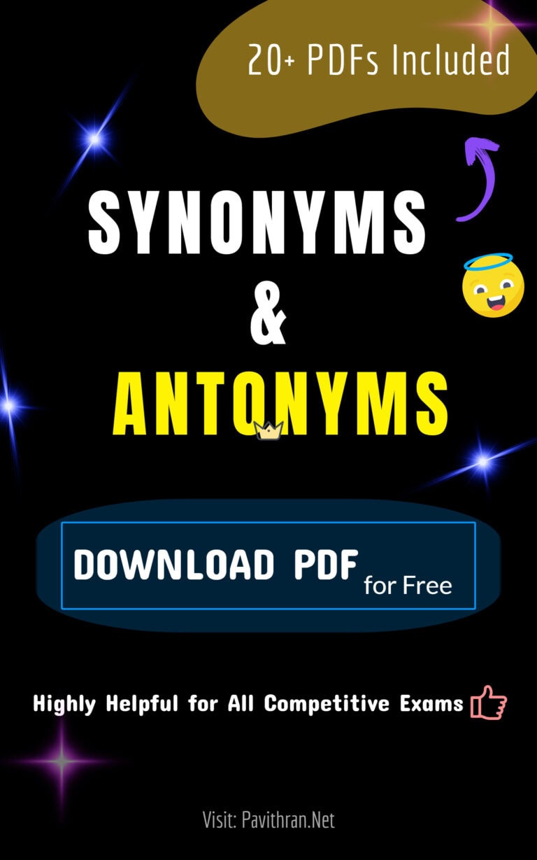Synonyms & Antonyms PDF - Download for Free