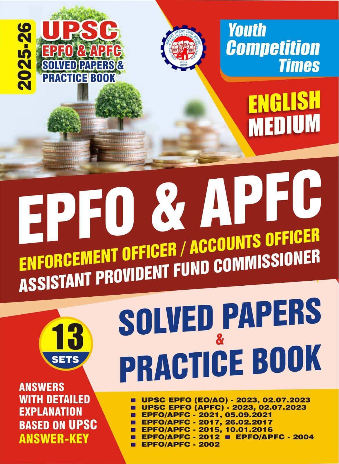 YCT 2025-26 UPSC EPFO & APFC Solved Papers & Practice Book [English Medium]