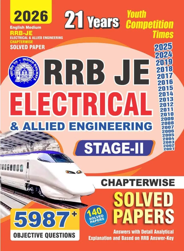 YCT 2026 RRB JE Electrical & Allied Engineering Chapterwise Solved Papers [English Medium]