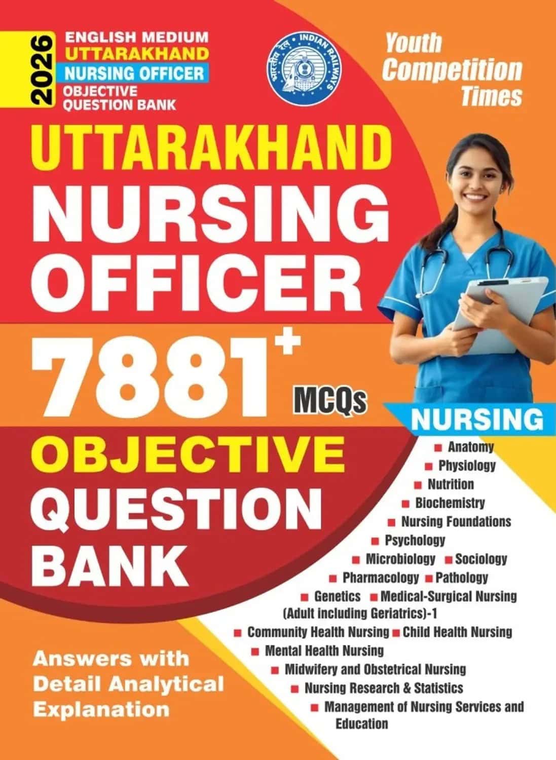 YCT 2026 Uttarakhand Nursing Officer Objective Question Bank [English Medium]
