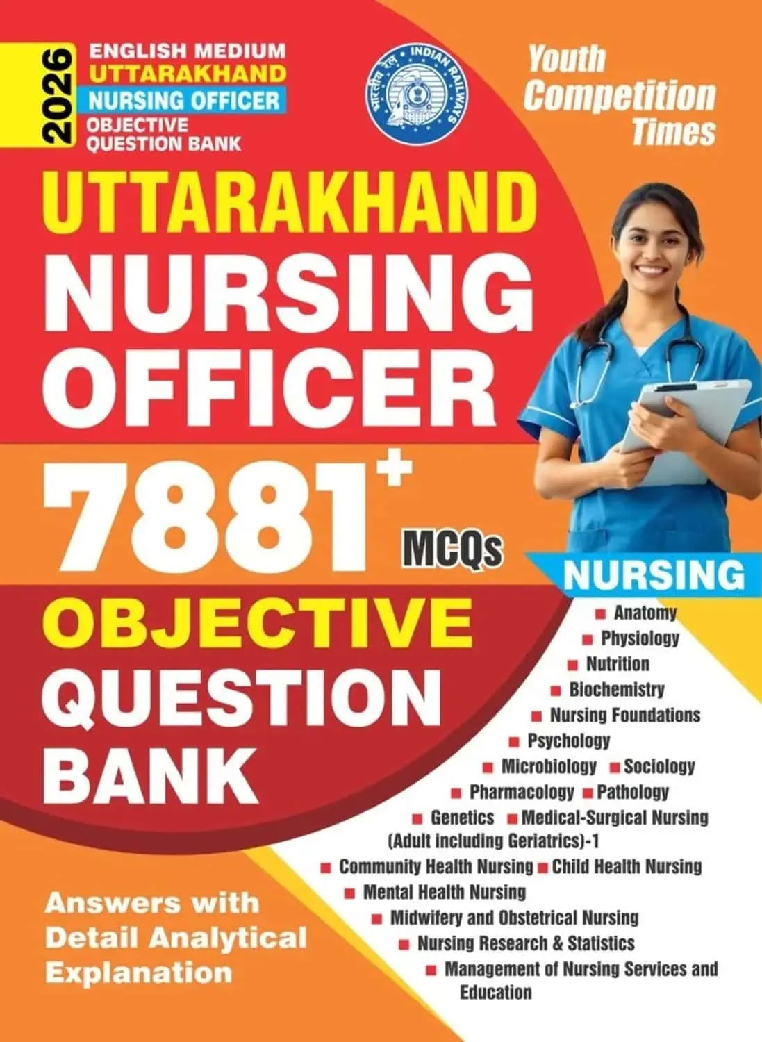 YCT 2026 Uttarakhand Nursing Officer Objective Question Bank [English Medium]