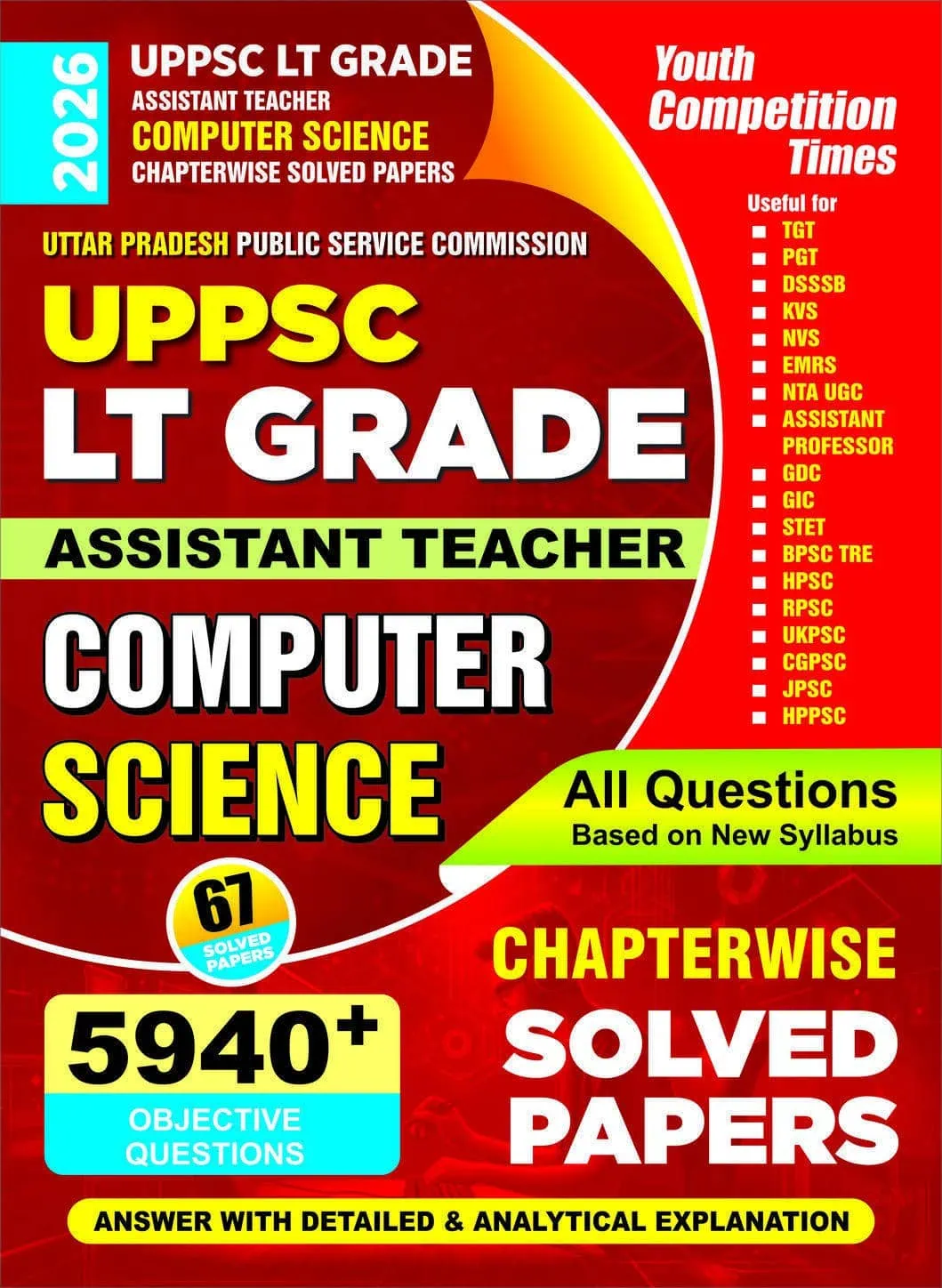 YCT 2026 UPPSC LT Grade COMPUTER SCIENCE Chapterwise Solved papers [English Medium]