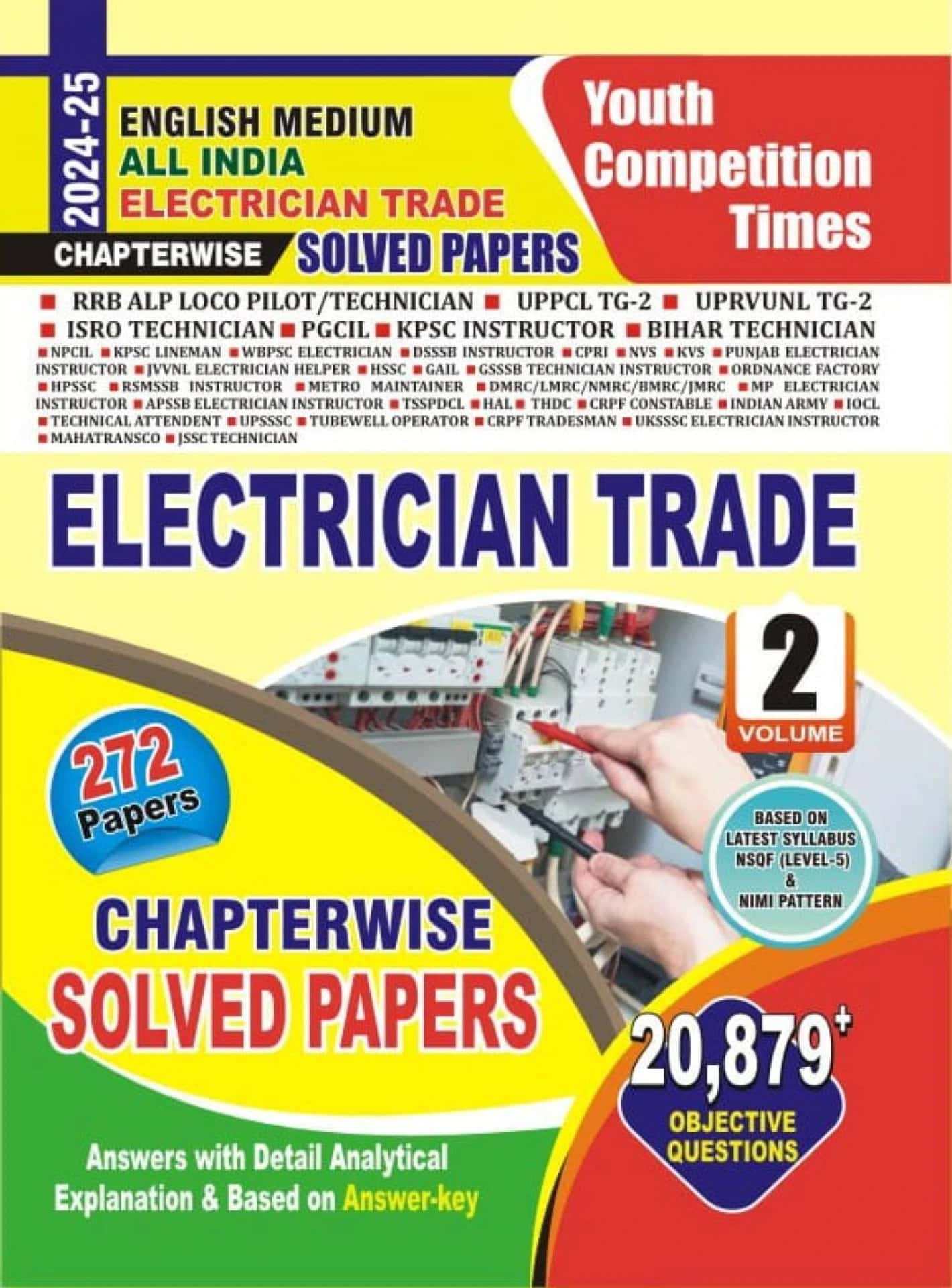 YCT 2024-25 ELECTRICIAN TRADE Chapterwise Solved Papers Volume-2 [English Medium]