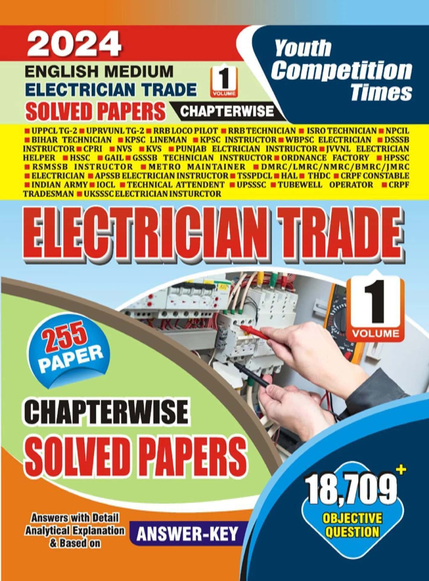 YCT 2024 ELECTRICIAN TRADE Chapterwise Solved Papers Volume-1 [English Medium]