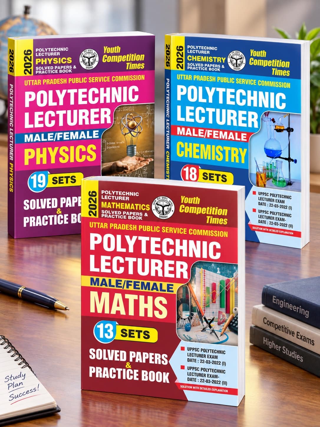 YCT 2026 UPPSC Polytechnic Lecturer PHYSICS, CHEMISTRY & MATHEMATICS Solved Papers & Practice Book [English Medium]